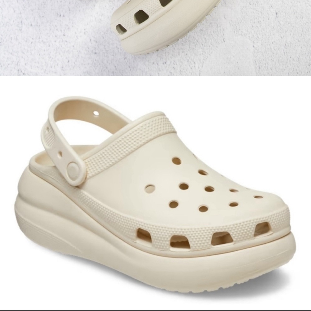 Crocs Classic Crush Clog Bone Women's 7 Men's 5 NWT